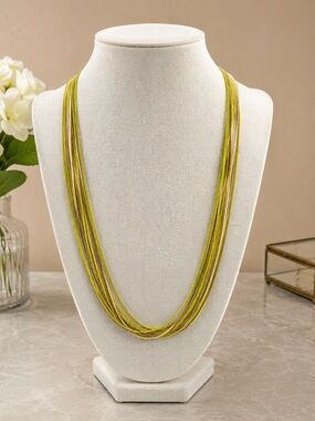 Cara New York Lime Green & Gold Tone Multi Strand Necklace (BR1111/4)